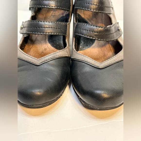 Earth Shoes Serano Mary Jane Heels Black and Gray Women's strappy Ankle Boots - Picture 14 of 15